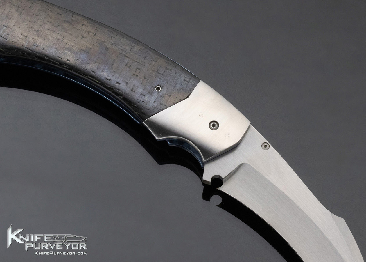 Reese Weiland Custom Knife Carbon Fiber Hawkbill Linerlock - Image 4
