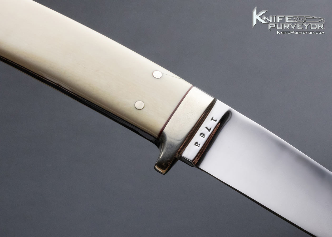 Chubby Hueske Custom Knife Sandra Brady Scrimshawed Drop Point Hunter - Image 4