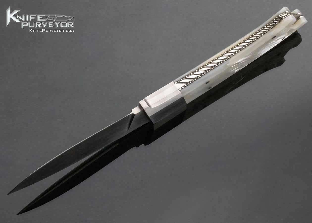 Dwight Towell Custom Knife Pearl Fixed Blade 14139