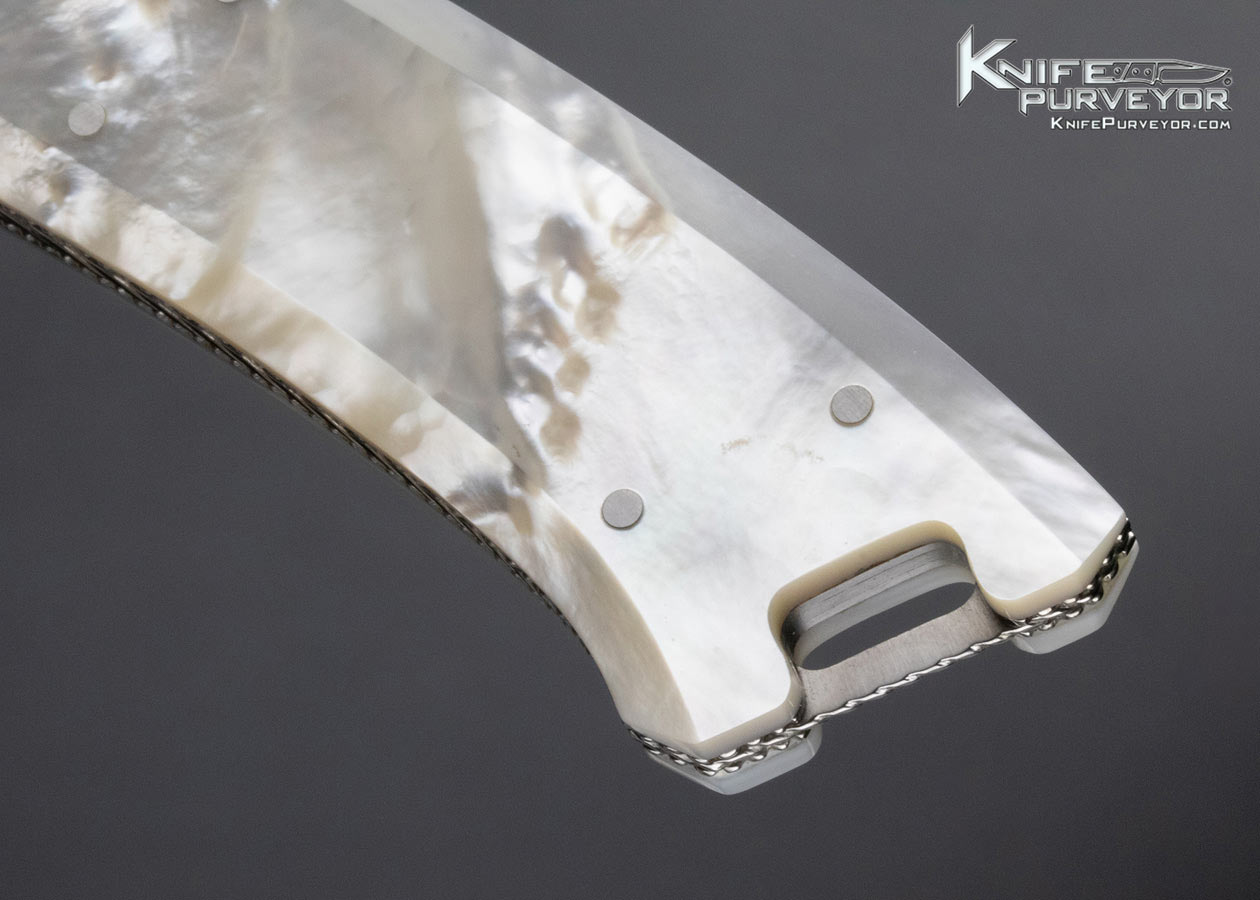 Dwight Towell Custom Knife Mother of Pearl Fixed Blade - Image 5