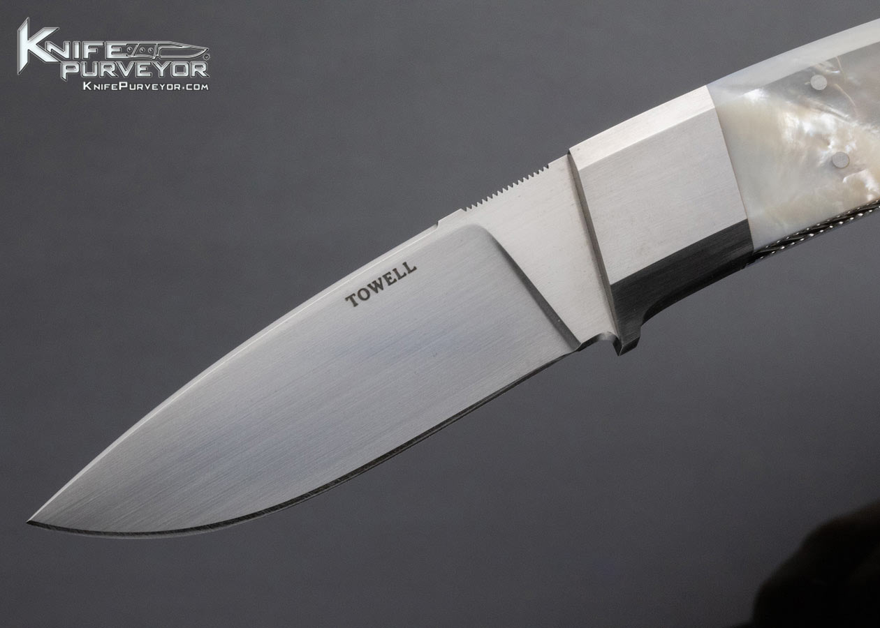 Dwight Towell Custom Knife Mother of Pearl Fixed Blade - Image 2