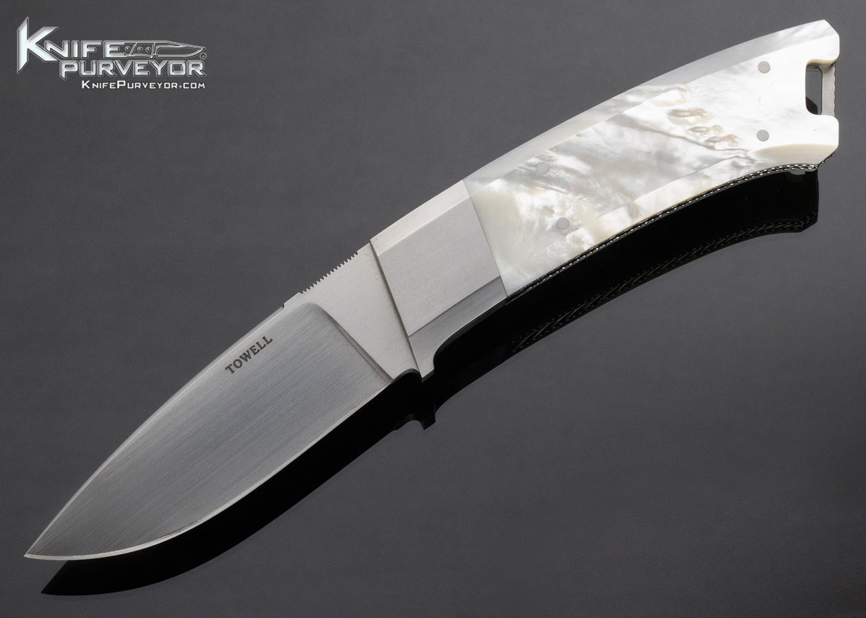 Dwight Towell Custom Knife Pearl Fixed Blade 14139