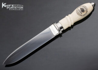 Herman Schneider Custom Knife Scrimshawed San Francisco Dagger With Sheath 13918