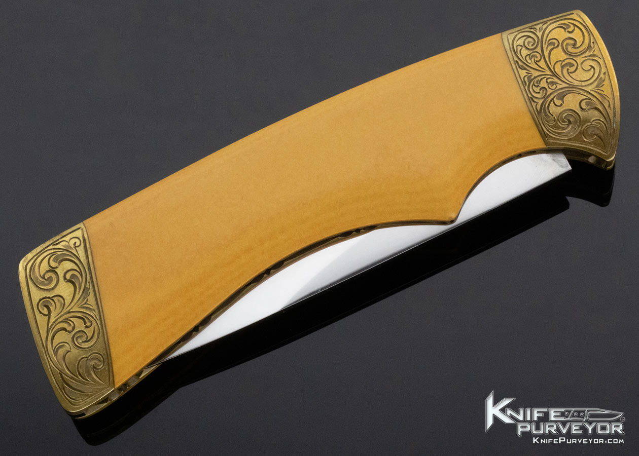 Scott Sawby Custom Knife Sawby Steve Mullin Westinghouse Micarta Engraved Button Lock - Image 3
