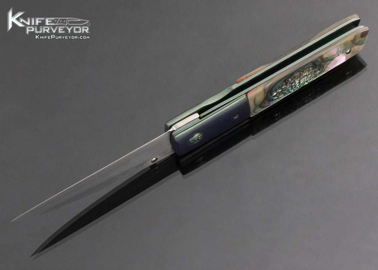 Bill King Custom Knife Abalone and Titanium Linerlock - Image 6