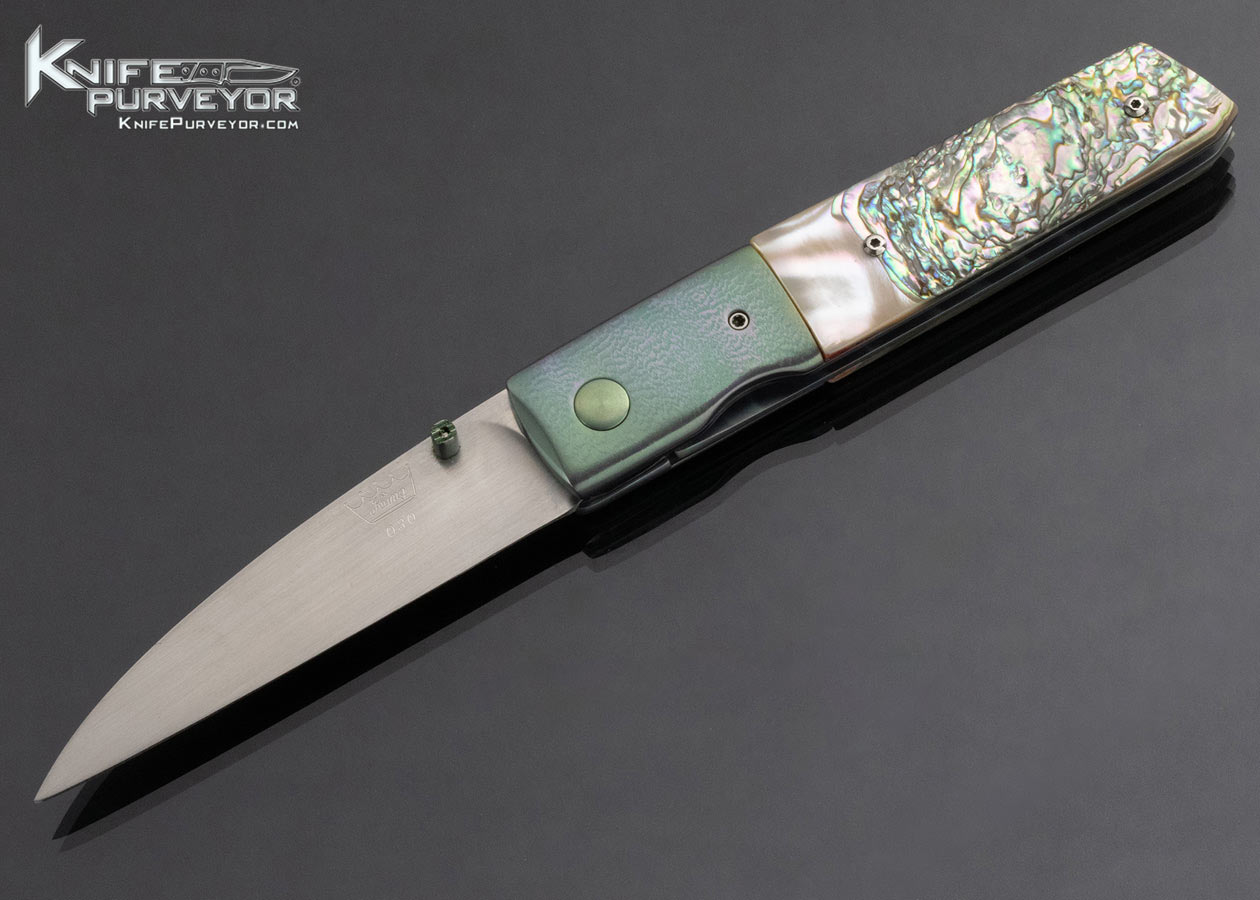 Bill King Custom Knife Abalone Linerlock 14903