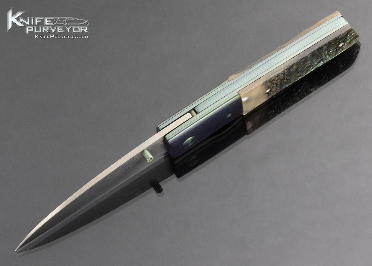 Bill King Custom Knife Abalone and Titanium Linerlock - Image 7