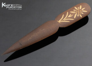 Carved "Flower" Switzerland Wooden Letter Opener 14370