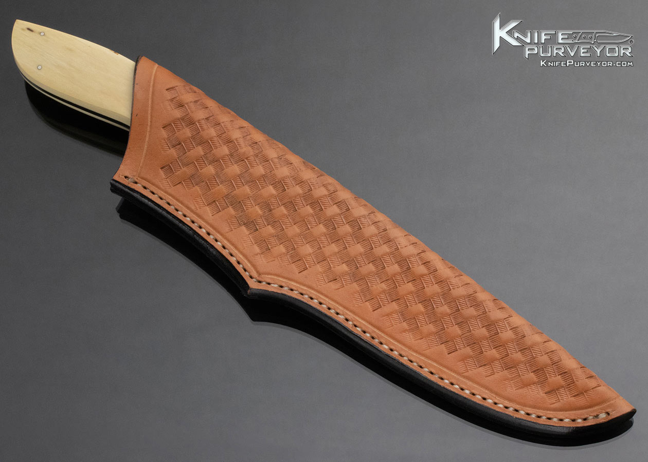 Dennis Friedly Custom Knife Bruce Shaw Engraved Mammoth Chute Knife - Image 10