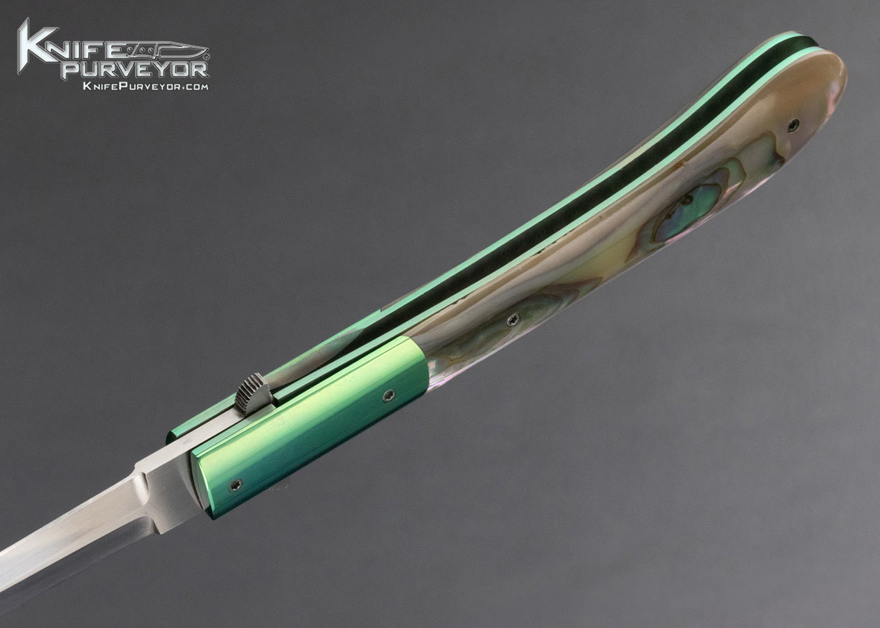 Jay Harris Custom Knife Abalone and Titanium Linerlock - Image 6