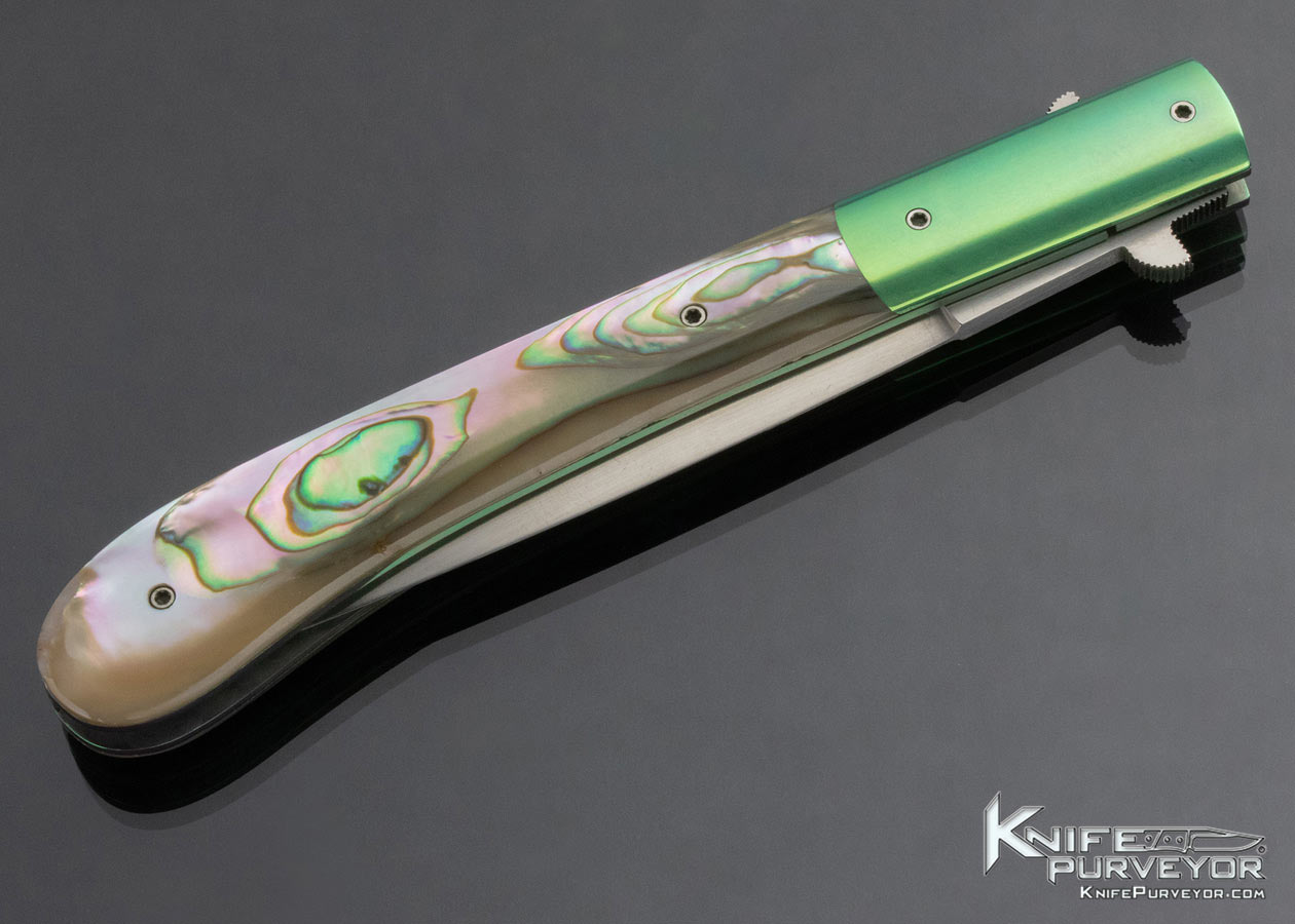 Jay Harris Custom Knife Abalone and Titanium Linerlock - Image 5