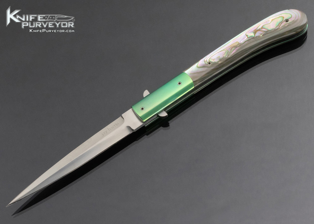 Jay Harris Custom Knife Abalone and Titanium Linerlock 14910