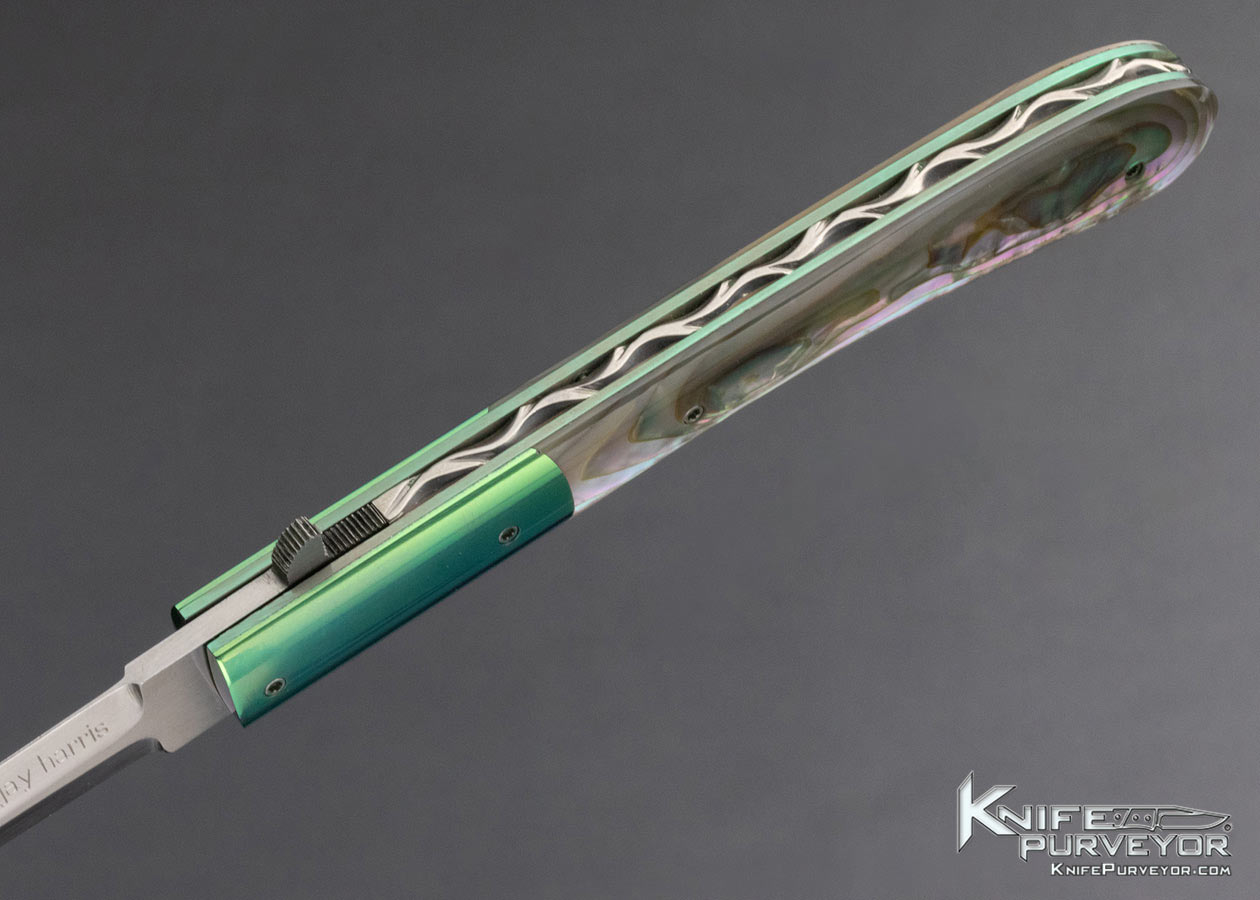 Jay Harris Custom Knife Abalone and Titanium Linerlock - Image 7