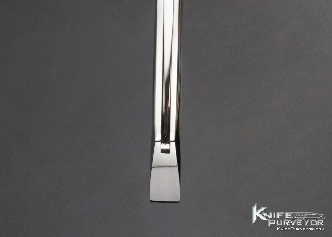 Leon Pittman Custom Knife Goldlip Pearl Frontlock Featured in Knives Points of Interest II - Image 8
