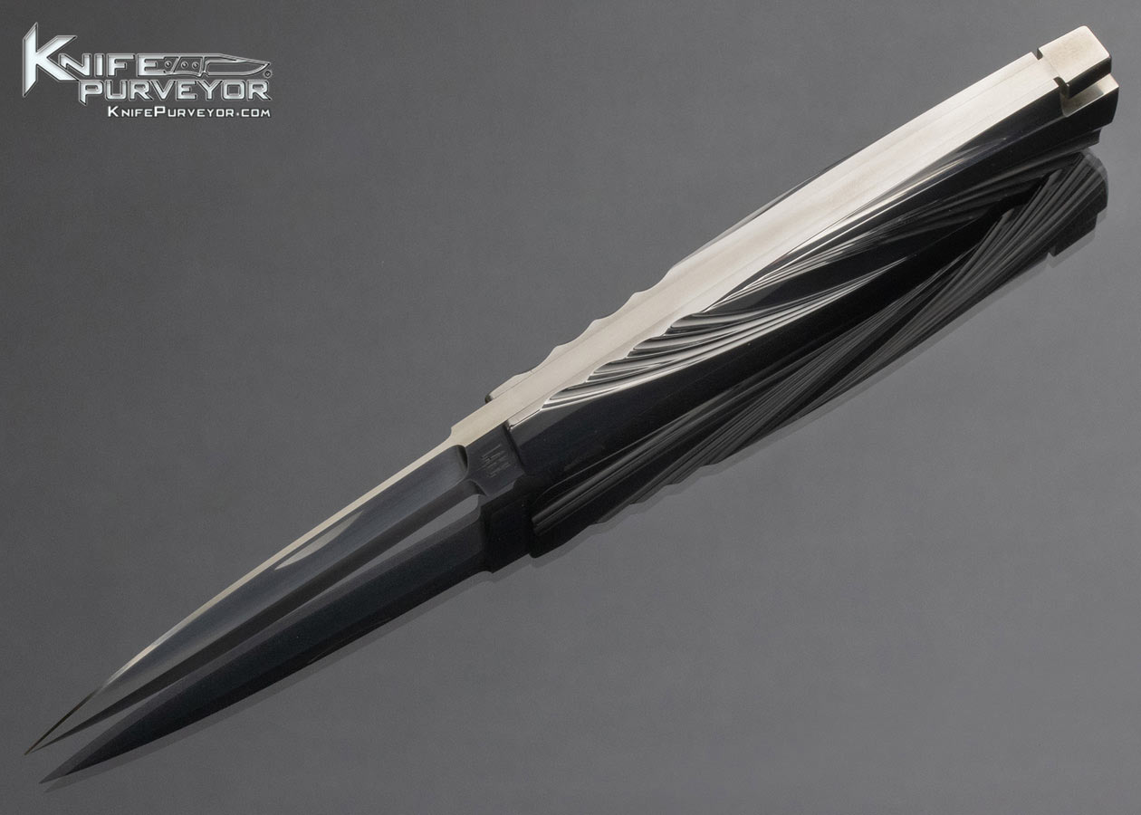 Ron Lake Custom Knife Wolfgang Loerchner Fluted Steel Boot Blade Tail Lock - Image 7