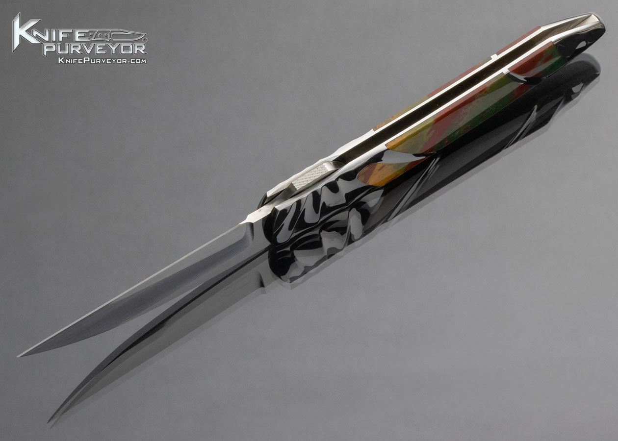 Scott Sawby Custom Knife Fluted Bloodstone Skimmer Prototype Self Lock 14852