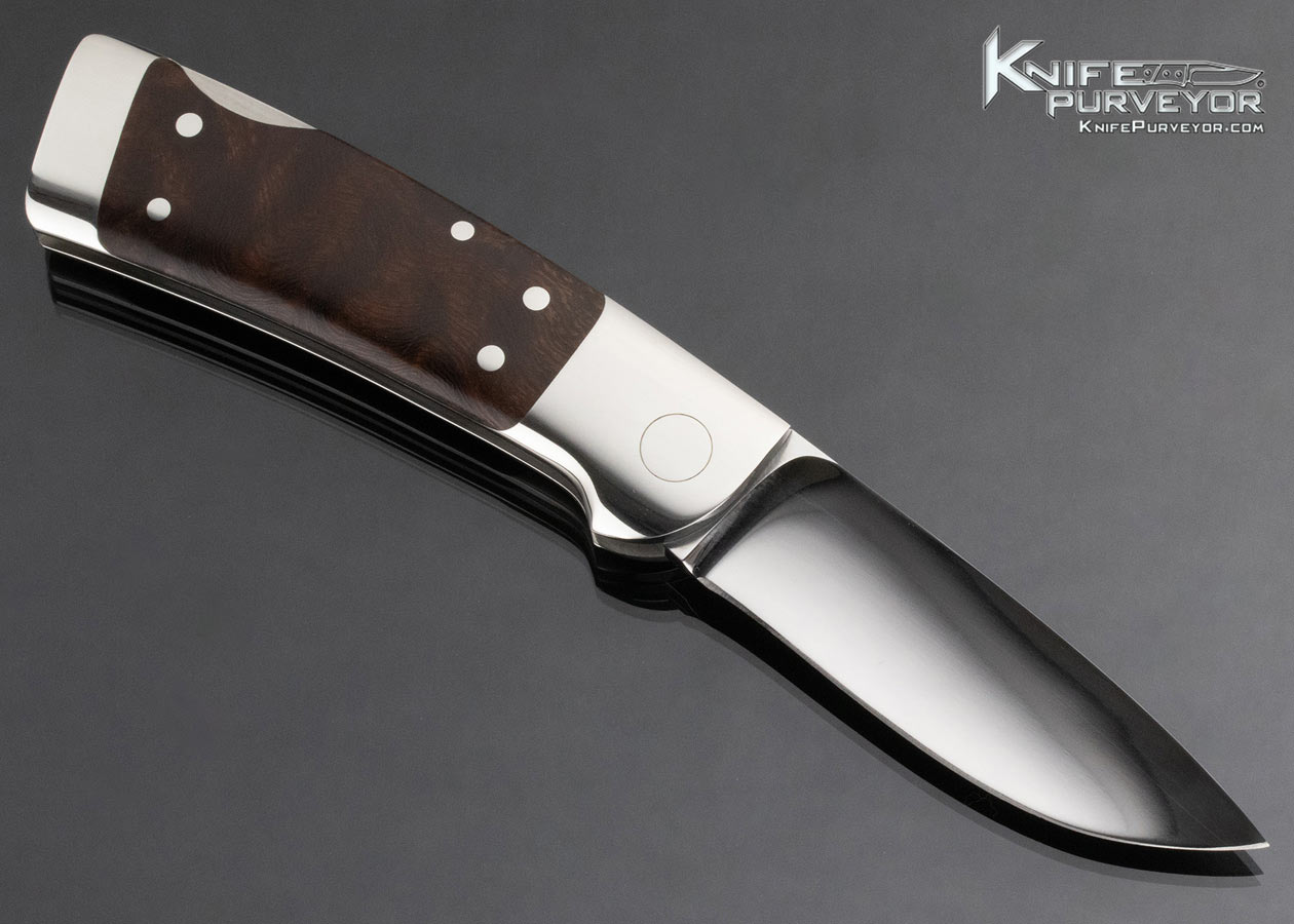 T.M. Dowell Custom Knife Desert Ironwood Lockback Folder - Image 3