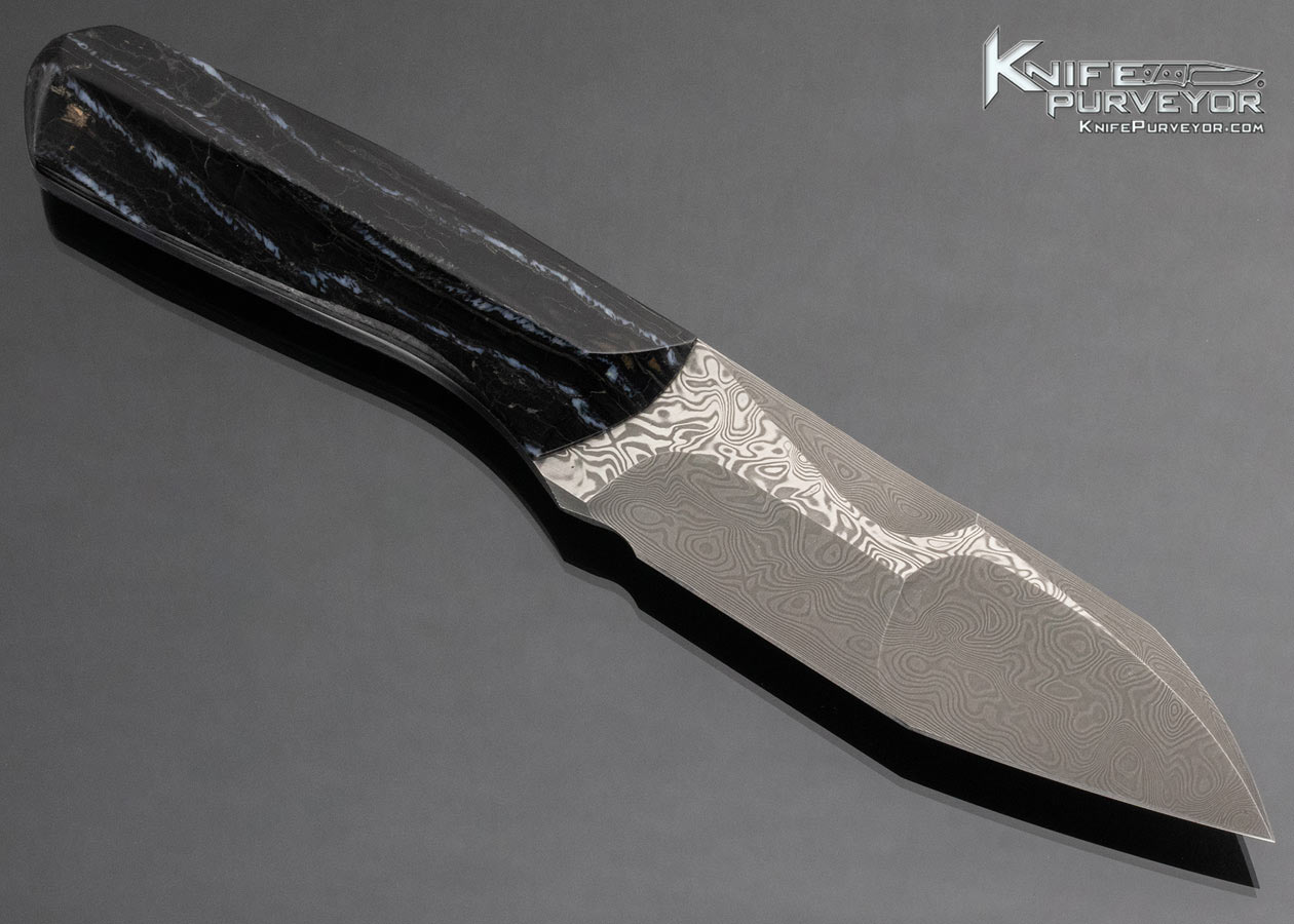 Toni Nikolas Tietzel Custom Knife "TNT" Damasteel Mammoth Tooth w Sheath - Image 3