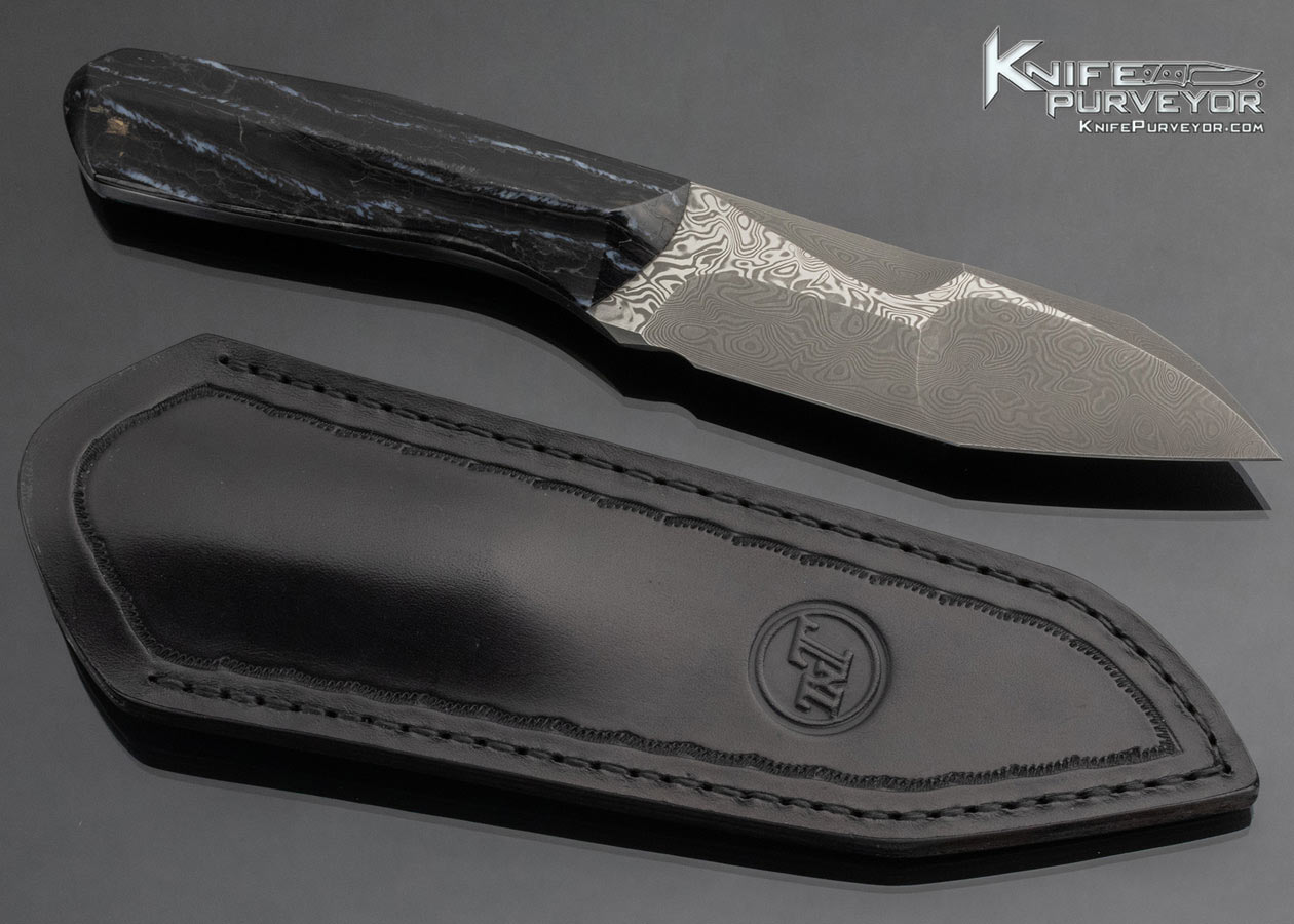 Toni Nikolas Tietzel Custom Knife "TNT" Damasteel Mammoth Tooth w Sheath - Image 5