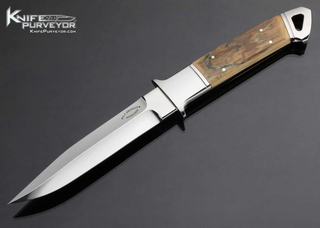 Dietmar Kressler Custom Knife Mammoth Integral Boot Knife 14956