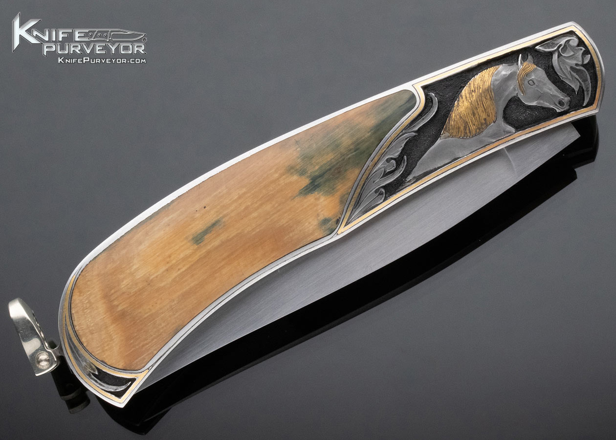 Bailey Bradshaw Custom Knife Sole Authorship Engraved Mammoth Interframe Bale Lock - Image 4