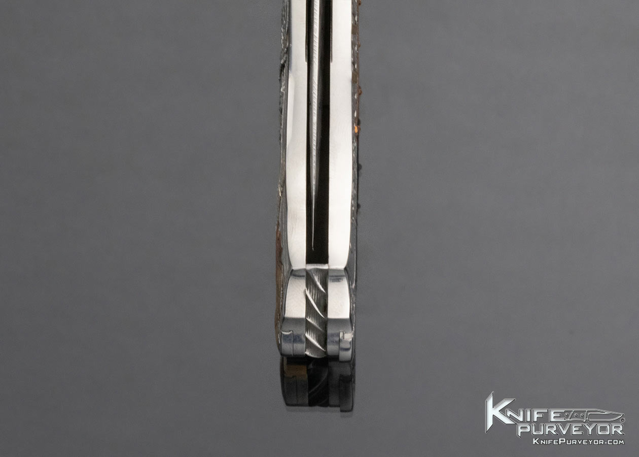 Joe Kious Custom Knife Bryson Gwynell Engraved Pirate Motif Double Pocket Locket Automatic Lockback 15007