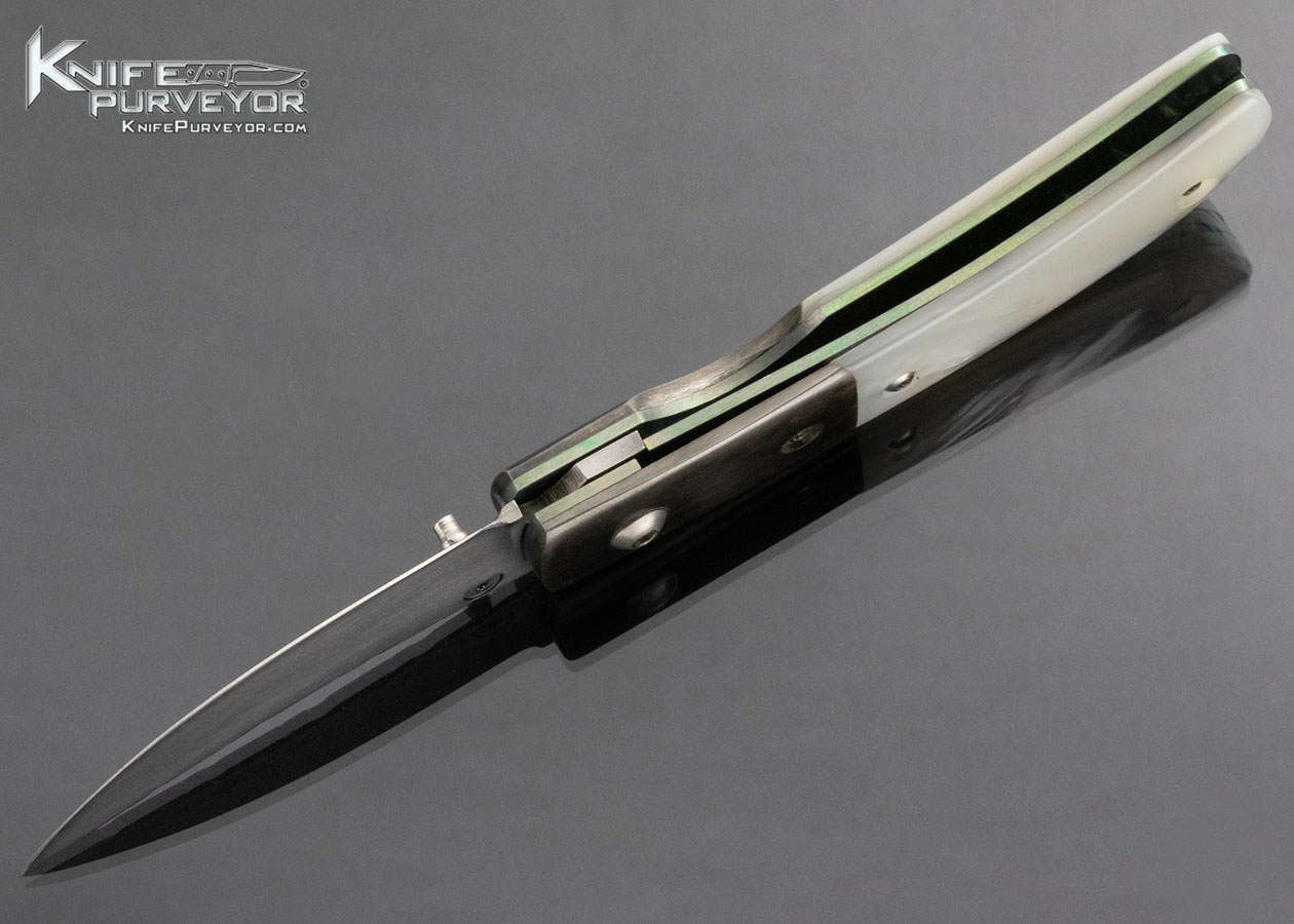 Mel Pardue Custom Knife Mother of Pearl Linerlock - Image 6