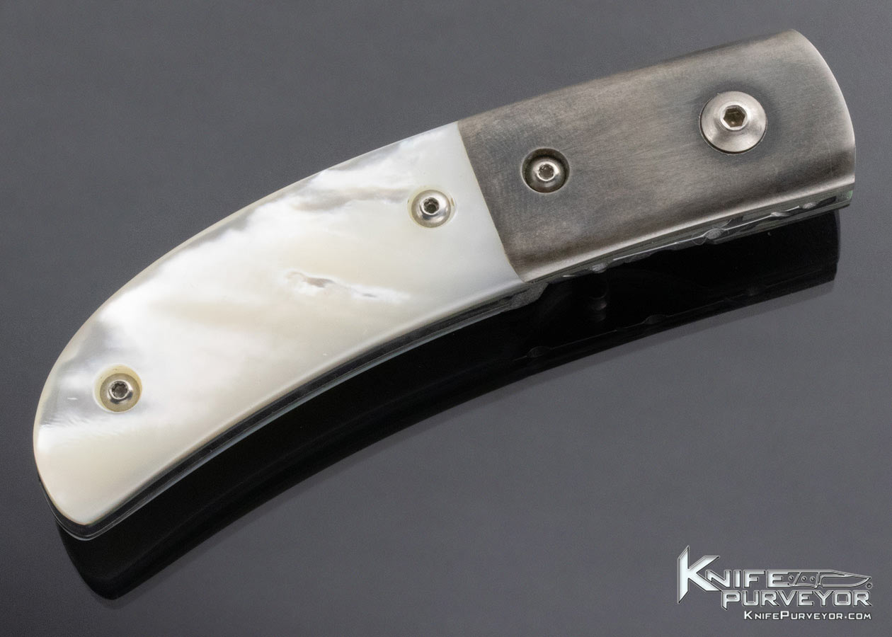 Mel Pardue Custom Knife Mother of Pearl Linerlock - Image 3