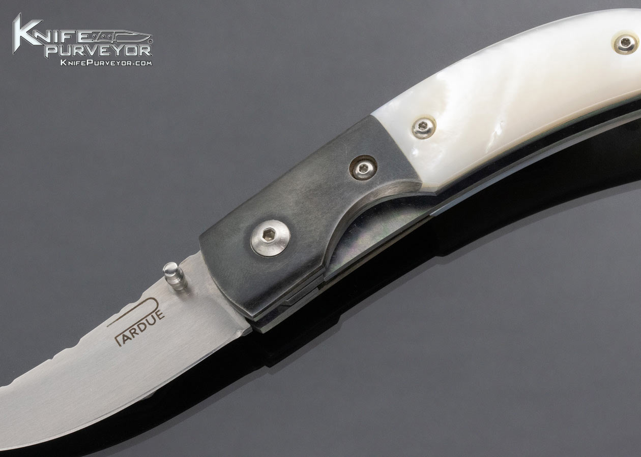 Mel Pardue Custom Knife Mother of Pearl Linerlock - Image 2