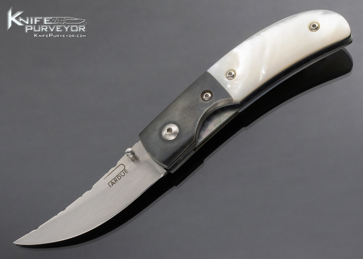 Mel Pardue Custom Knife Mother of Pearl Linerlock 14980