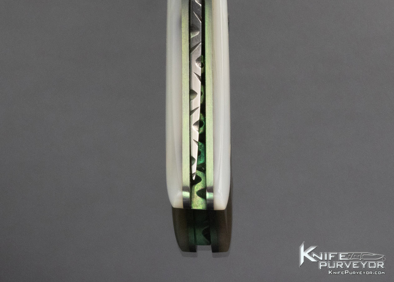 Mel Pardue Custom Knife Mother of Pearl Linerlock 14980