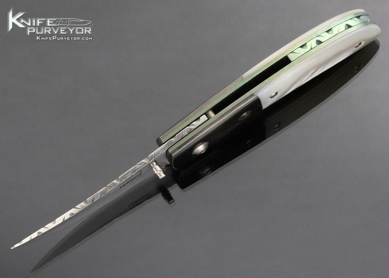 Mel Pardue Custom Knife Mother of Pearl Linerlock - Image 5