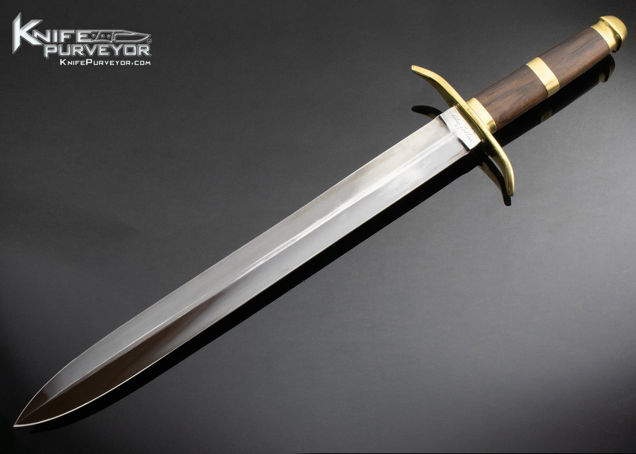 Alex J Collins Custom Knife Brass and Wood 1987 Dagger 15077