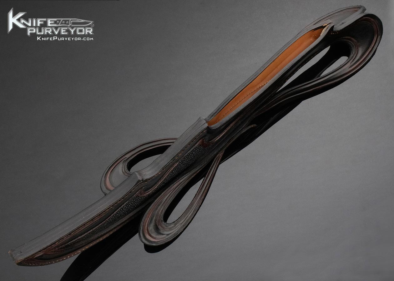 Jim Sornberger Custom Knife 1999 "We Band of Brothers" Carved Rosewood Fantasy Fighting Fighter with Silver Skulls - Image 11