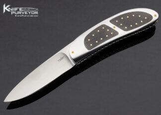 Attilio Morotti Custom Knife Double Interframe Carbon Fiber with Gold Dots Double Interframe Linerlock