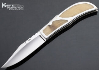 Lloyd Hale Custom Knife Rams Horn Double Interframe Midlock 15130
