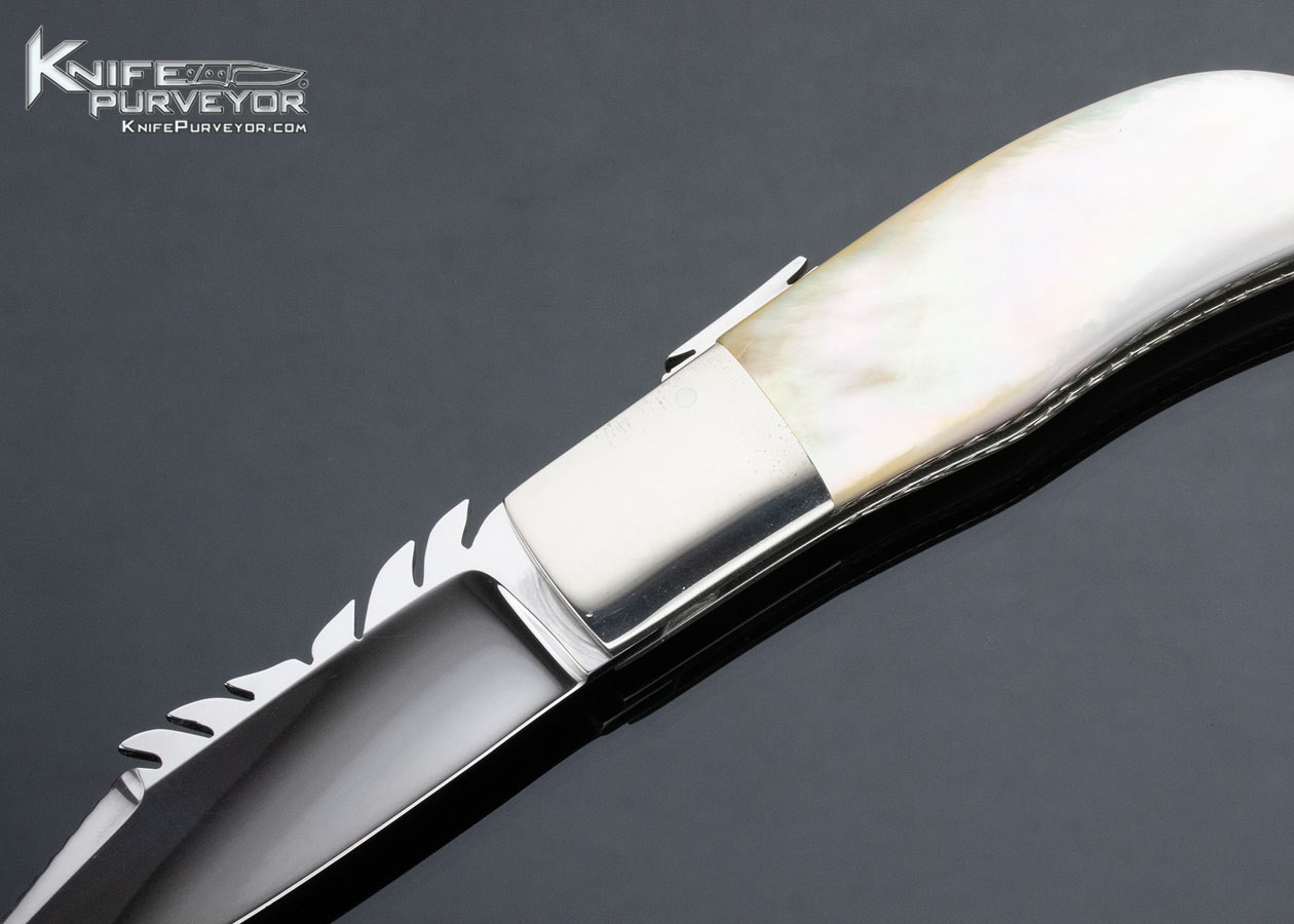 Lloyd Hale Custom Knife South Sea Gold Lip Pearl Midlock - Image 2