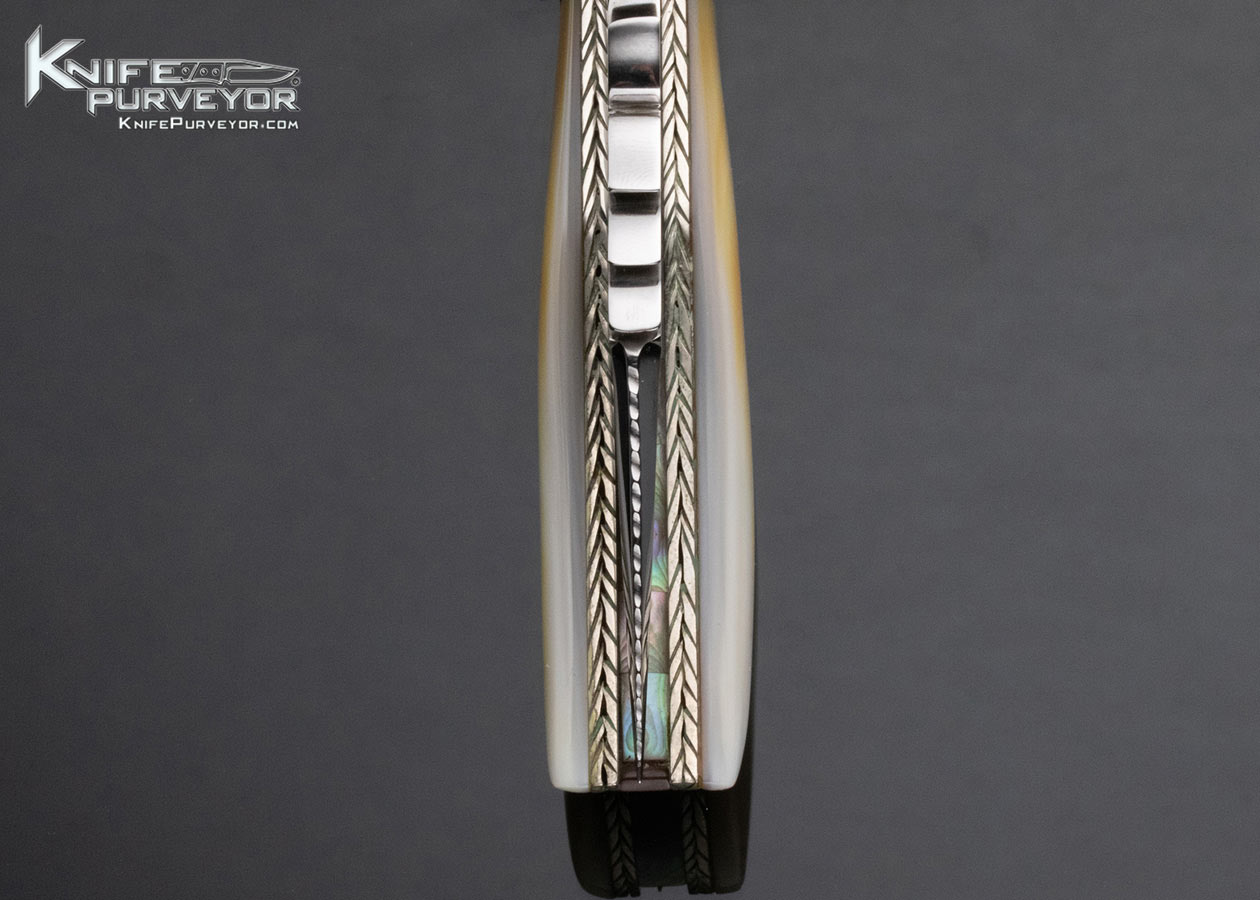 Lloyd Hale Custom Knife South Sea Gold Lip Pearl Midlock - Image 7