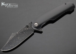 Anton van der Westhuizen Custom Knife Bertie Rietveld Nebula Damascus Ceramic Framelock Flipper 15231