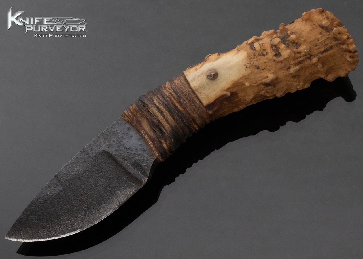Daniel Winkler Custom Knife Crown Stag Forged Fixed Blade 15158