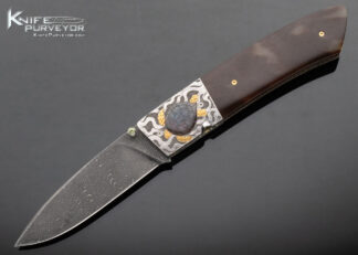 Jerry McClure Custom Knife Amber Folder Engraved by Jody Muller 15183