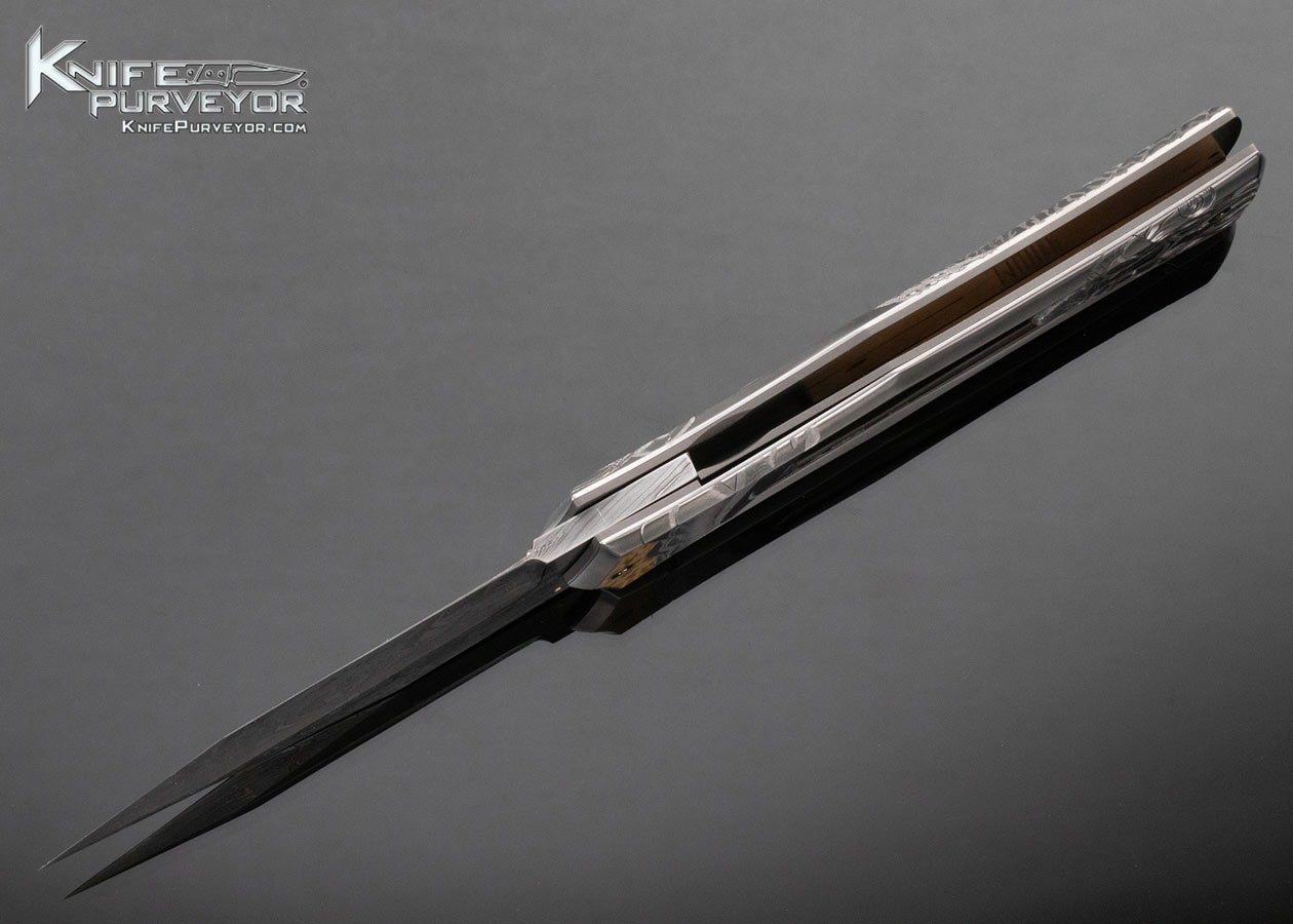 Jody Muller Custom Knife Sole Authorship Engraved Black Lip Pearl Linerlock - Image 9