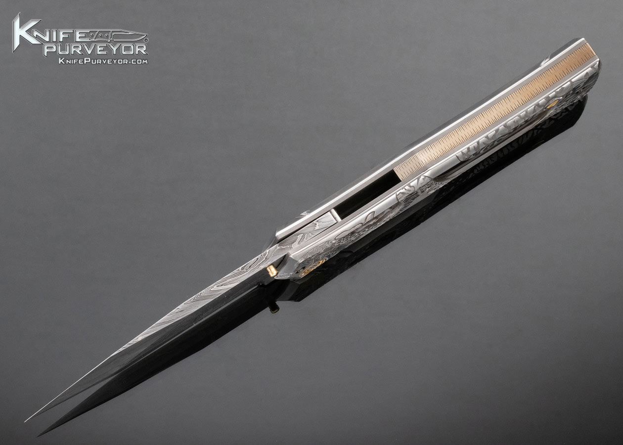 Jody Muller Custom Knife Sole Authorship Engraved Black Lip Pearl Linerlock 15182