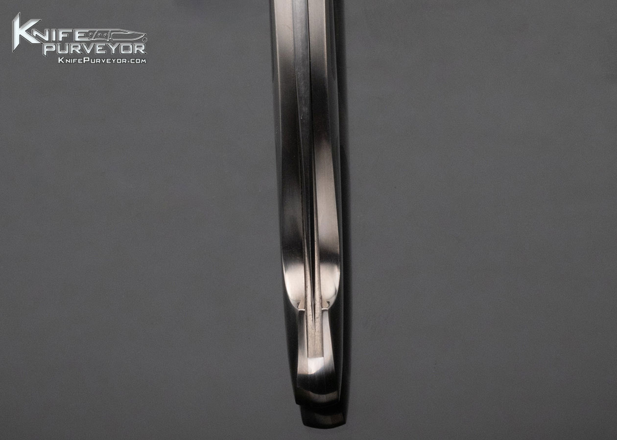 Tom Overeynder Custom Knife Black Lip Tahitian Pearl Shell Double Interframe Titanium Frontlock - Image 7