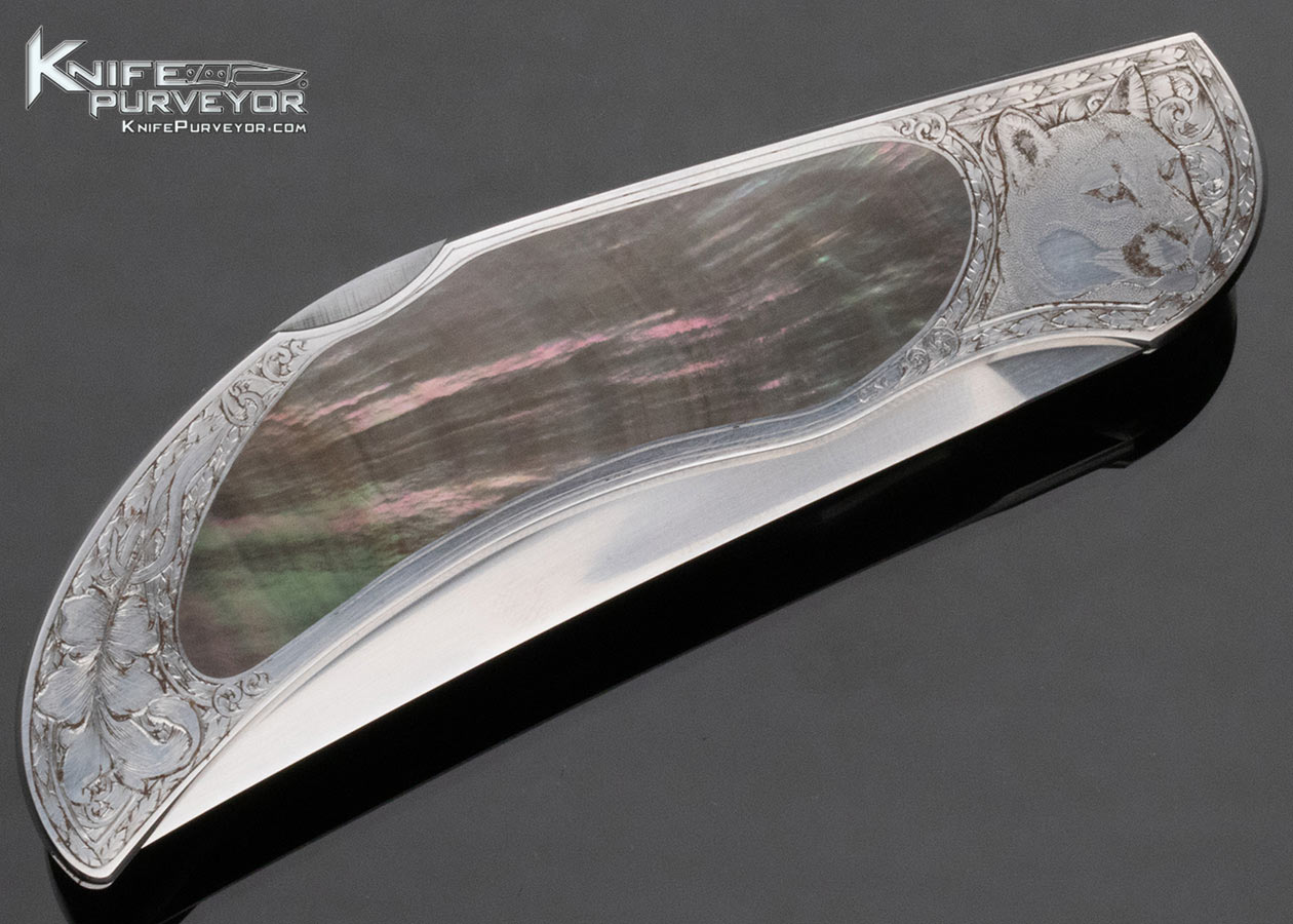 Warren Osborne Custom Knife Chris Meyer Engraved Black Lip Persian Lockback 15230
