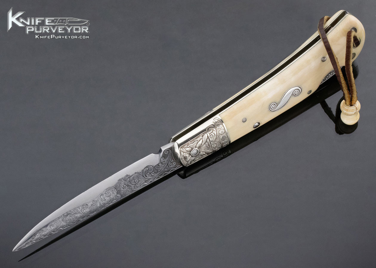 H.H. Frank Custom Knife October 1970 Large Engraved Mammoth Lockback - Image 8