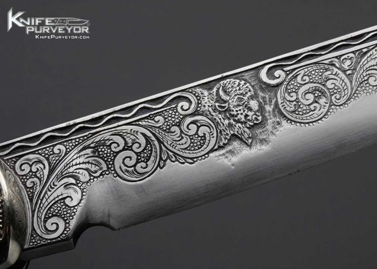 H.H. Frank Custom Knife October 1970 Large Engraved Mammoth Lockback - Image 6