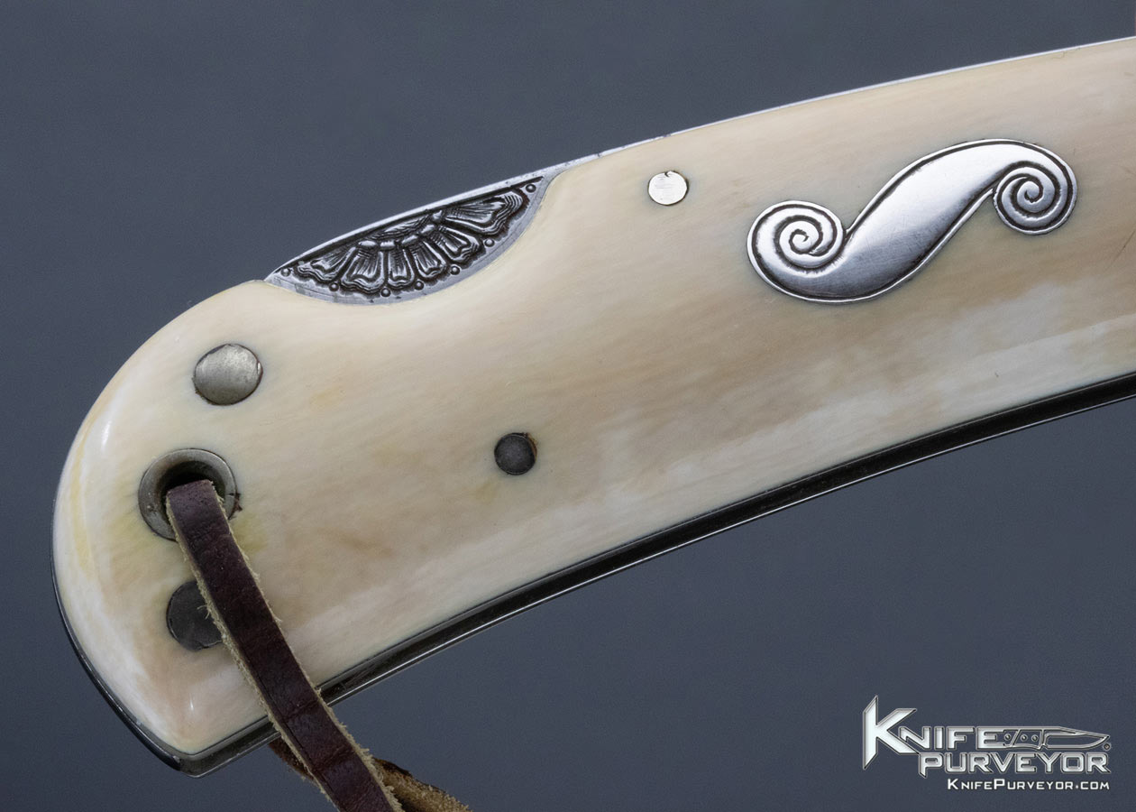 H.H. Frank Custom Knife October 1970 Large Engraved Mammoth Lockback 14438
