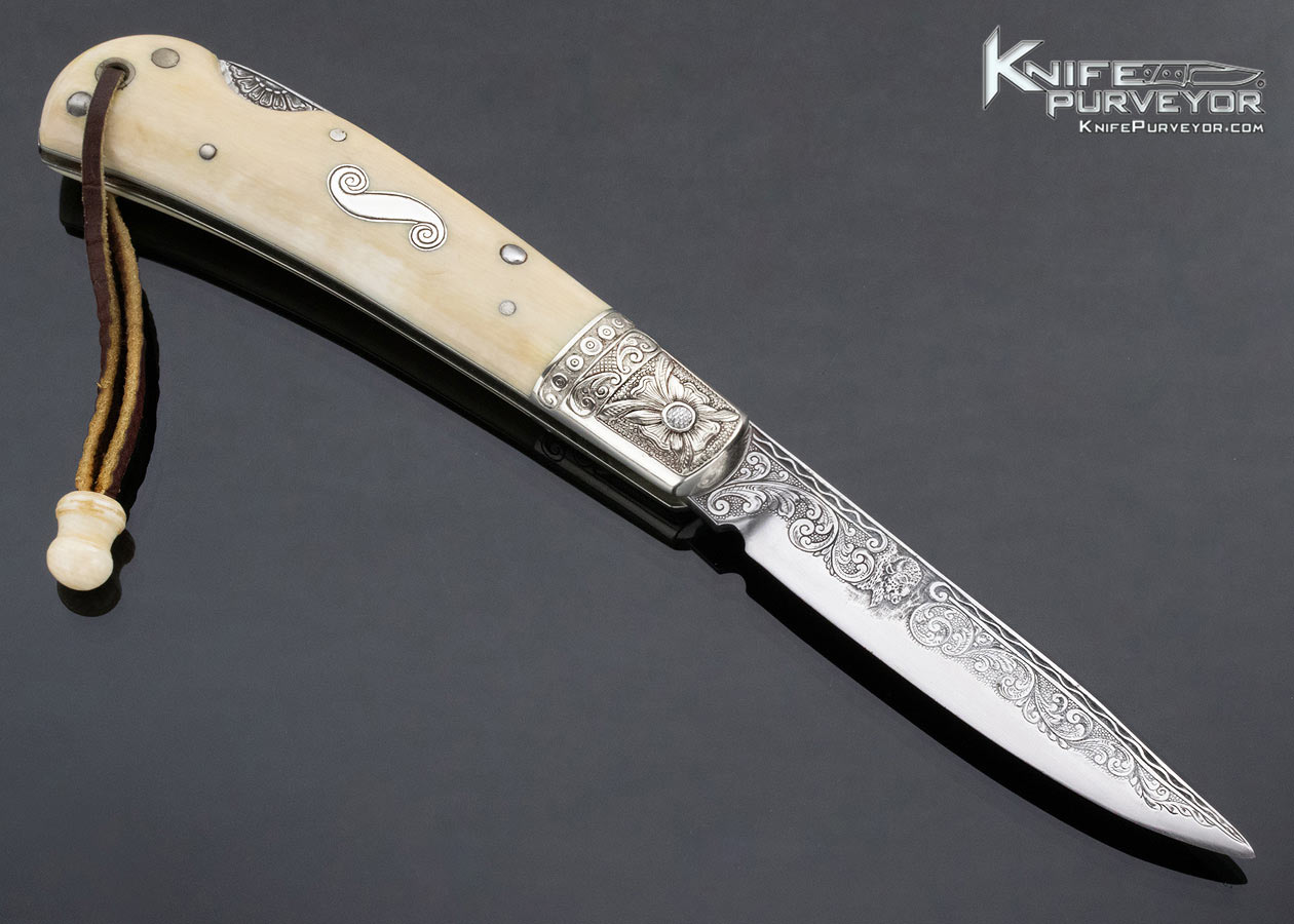 H.H. Frank Custom Knife October 1970 Large Engraved Mammoth Lockback - Image 3