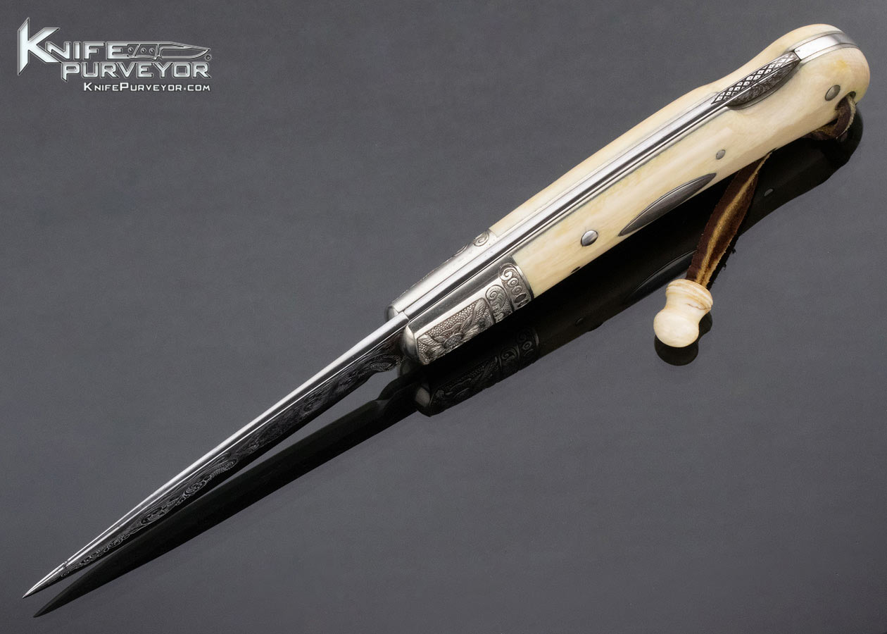 H.H. Frank Custom Knife October 1970 Large Engraved Mammoth Lockback - Image 9